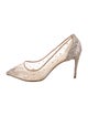 Christian Louboutin Mesh Glitter Accents Pumps