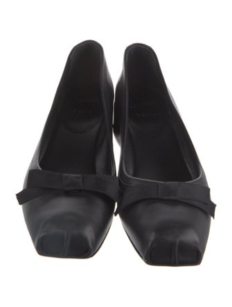 Christian Louboutin Leather Bow Accents Pumps