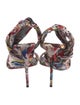 Christian Louboutin Satin Printed Sandals