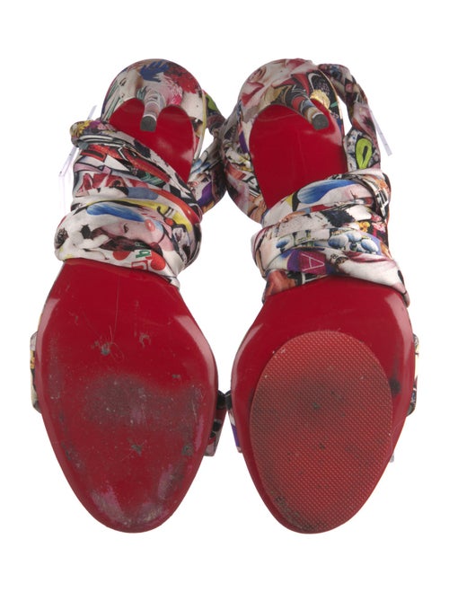 Christian Louboutin Satin Printed Sandals