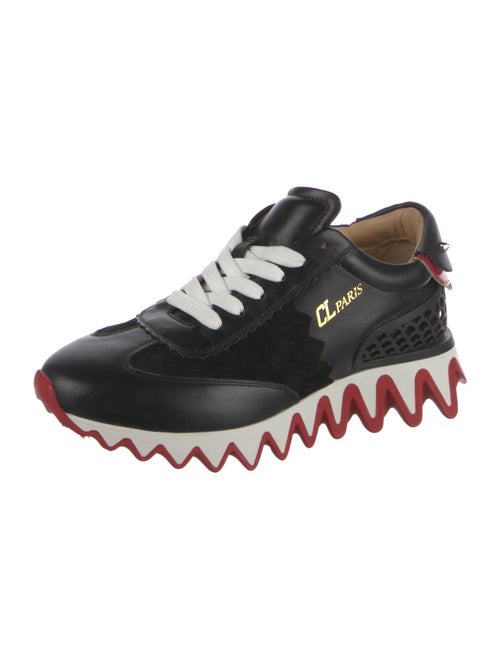 Christian Louboutin Spike Accents Leather Sneakers