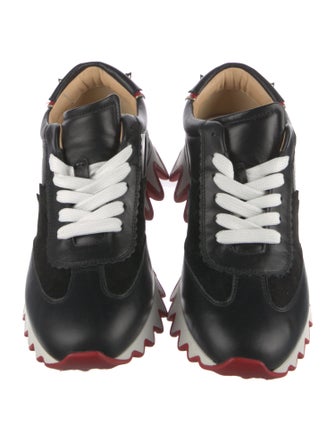 Christian Louboutin Spike Accents Leather Sneakers