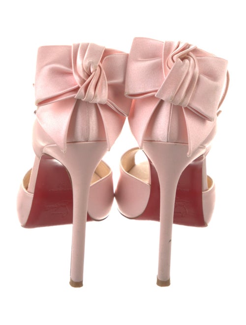 Christian Louboutin Leather Bow Accents D'Orsay Pumps
