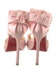 Christian Louboutin Leather Bow Accents D'Orsay Pumps