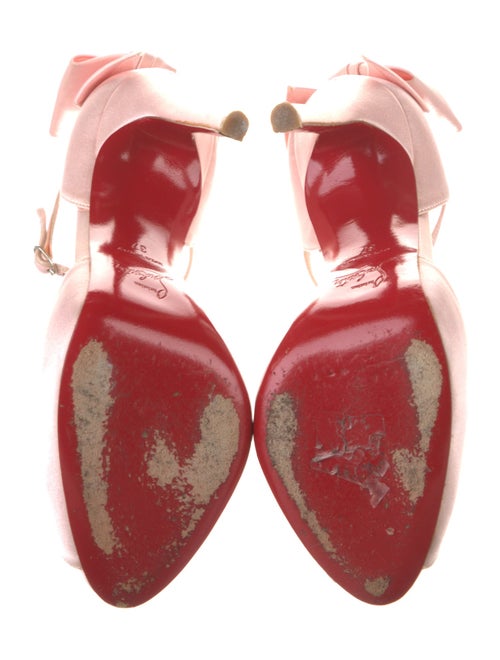 Christian Louboutin Leather Bow Accents D'Orsay Pumps