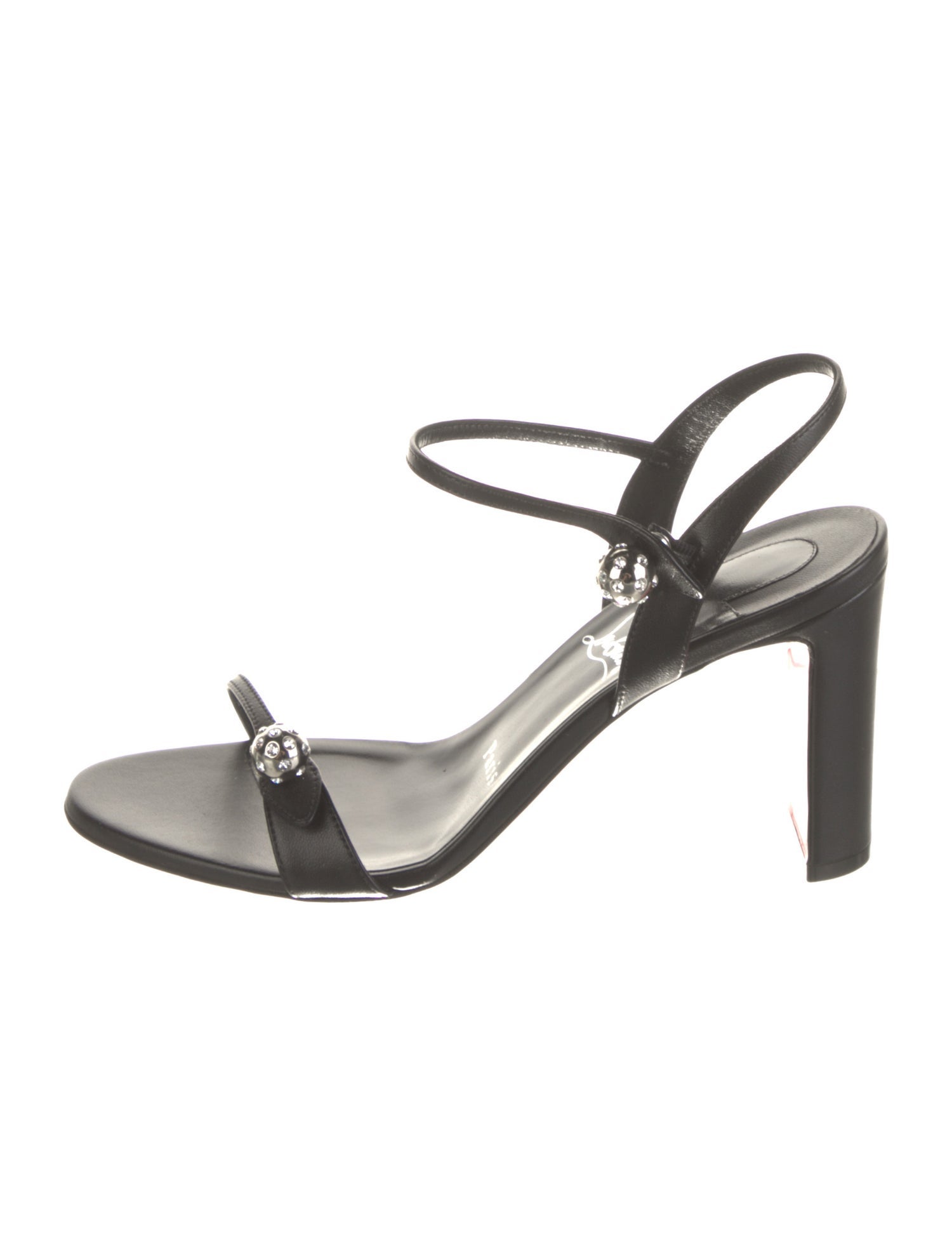 Christian Louboutin Spike Accents Leather Sandals