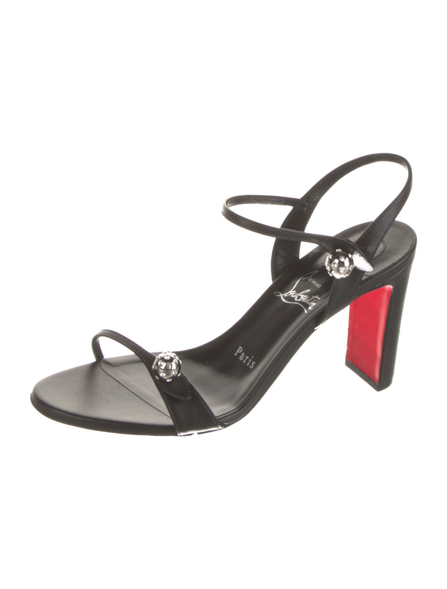 Christian Louboutin Spike Accents Leather Sandals