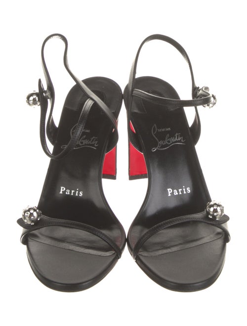 Christian Louboutin Spike Accents Leather Sandals