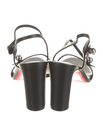 Christian Louboutin Spike Accents Leather Sandals