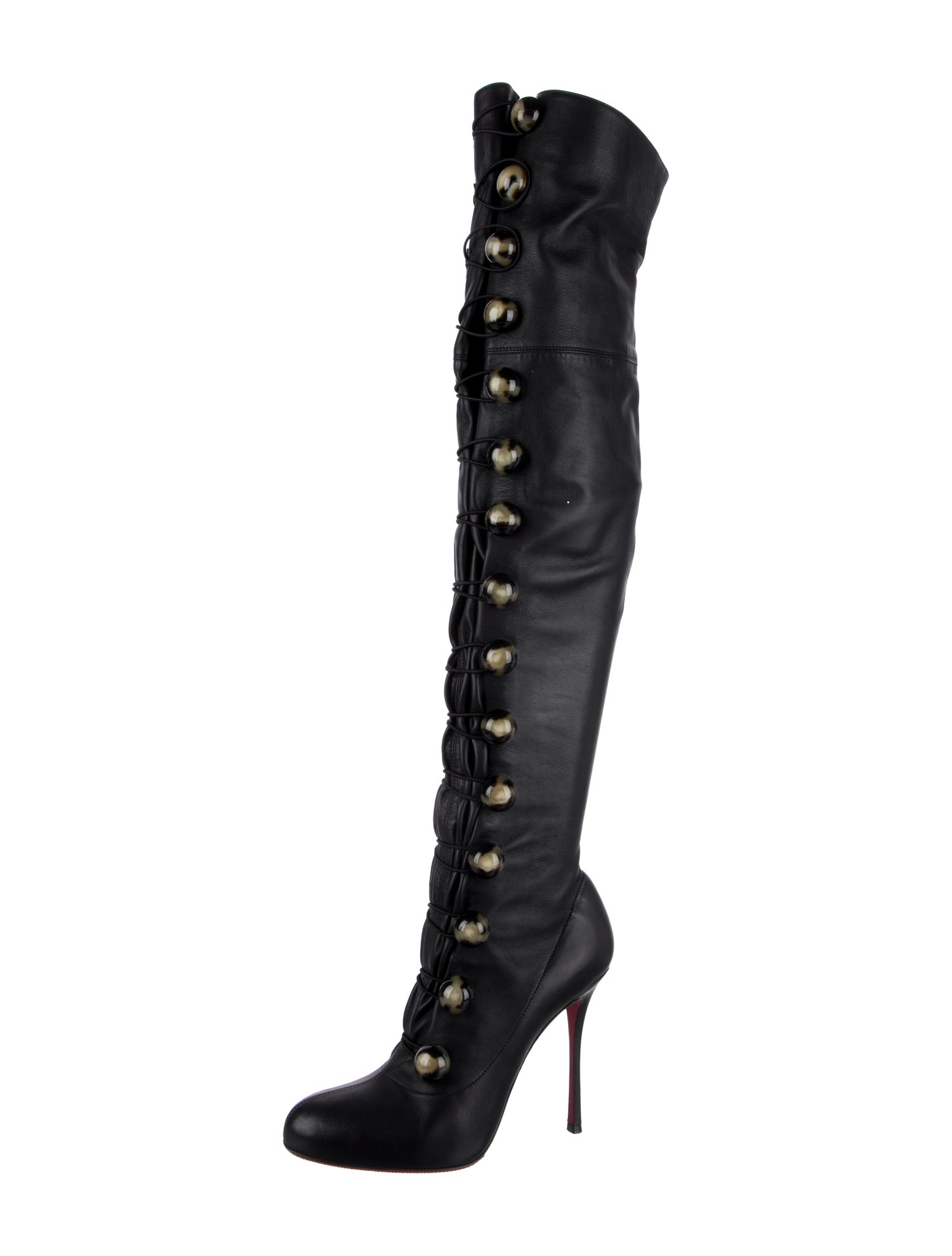 Christian Louboutin Leather Lace-Up Boots