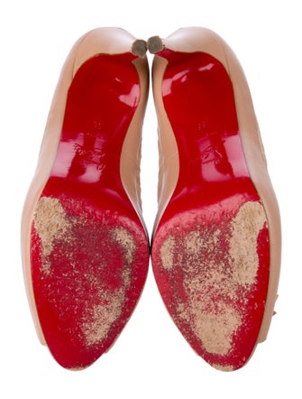 Christian Louboutin Leather Bow Accents Pumps