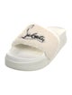 Christian Louboutin Shearling Graphic Print Slides