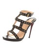Christian Louboutin Spike Accents Patent Leather Gladiator Sandals
