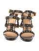 Christian Louboutin Spike Accents Patent Leather Gladiator Sandals