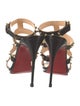 Christian Louboutin Spike Accents Patent Leather Gladiator Sandals