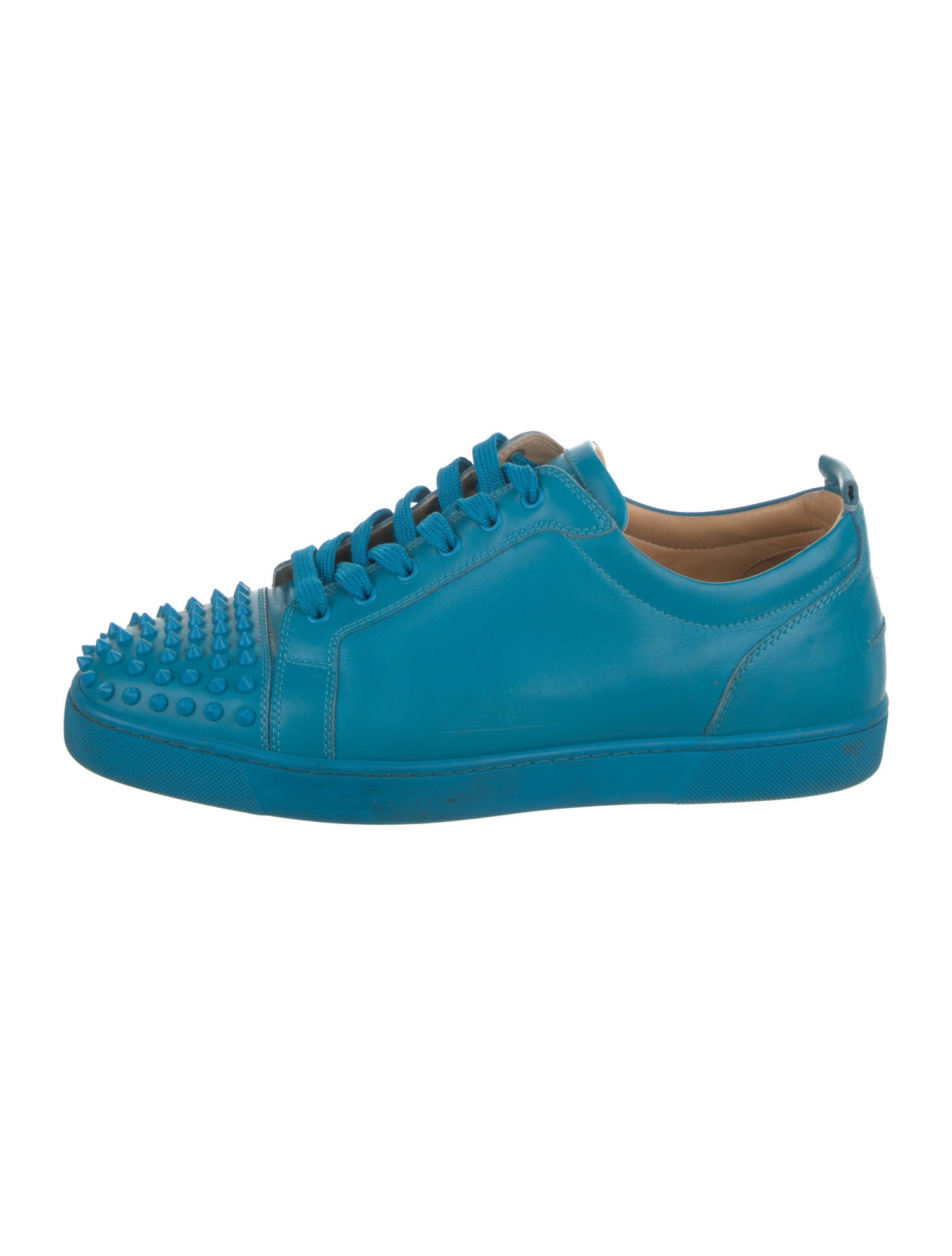 Christian Louboutin Spike Accents Leather Sneakers