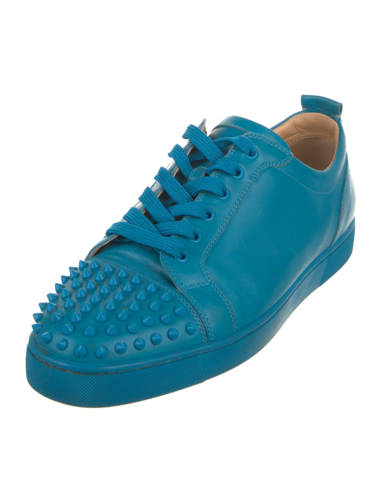 Christian Louboutin Spike Accents Leather Sneakers