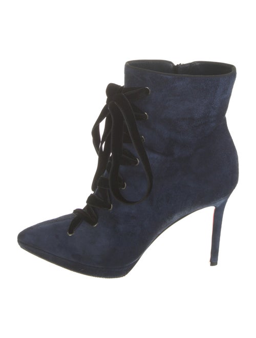 Christian Louboutin Suede Lace-Up Boots