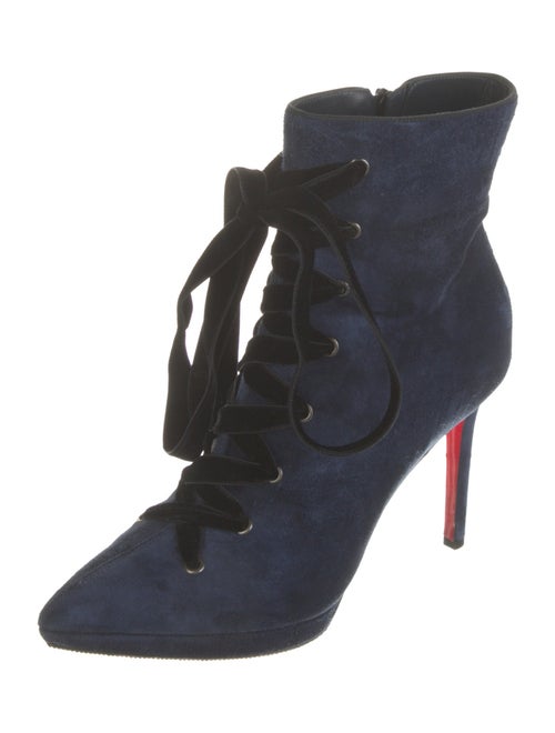 Christian Louboutin Suede Lace-Up Boots
