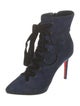 Christian Louboutin Suede Lace-Up Boots