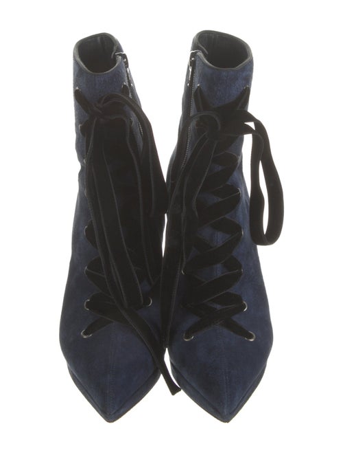 Christian Louboutin Suede Lace-Up Boots