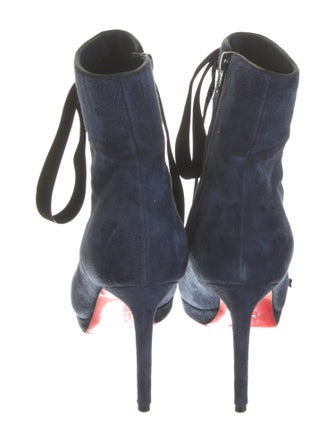 Christian Louboutin Suede Lace-Up Boots