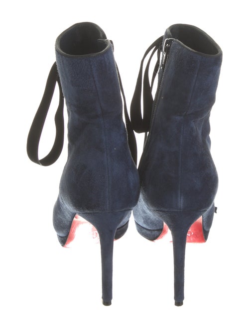 Christian Louboutin Suede Lace-Up Boots