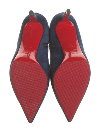 Christian Louboutin Suede Lace-Up Boots