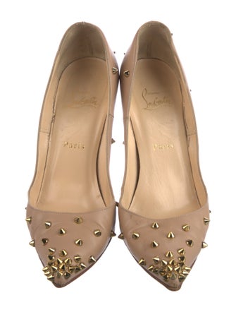 Christian Louboutin Spike Accents Leather Pumps