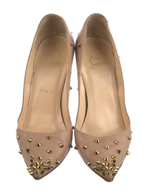 Christian Louboutin Spike Accents Leather Pumps
