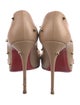 Christian Louboutin Spike Accents Leather Pumps