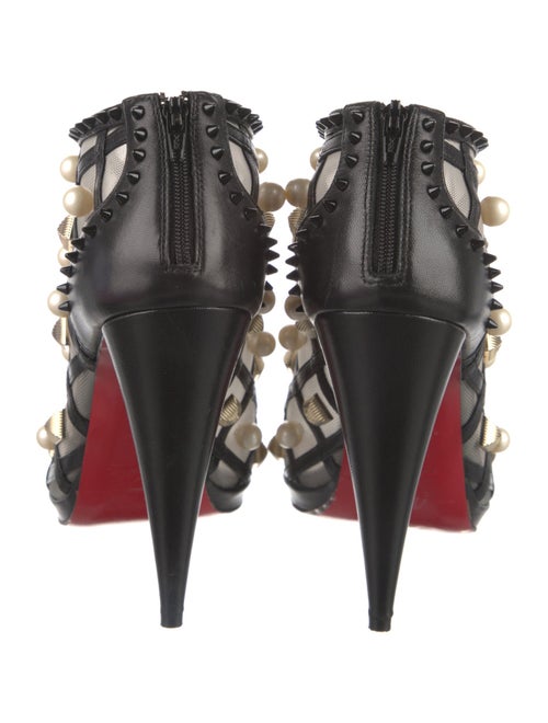 Christian Louboutin Faux Pearl Accents Leather Pumps