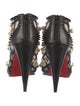 Christian Louboutin Faux Pearl Accents Leather Pumps