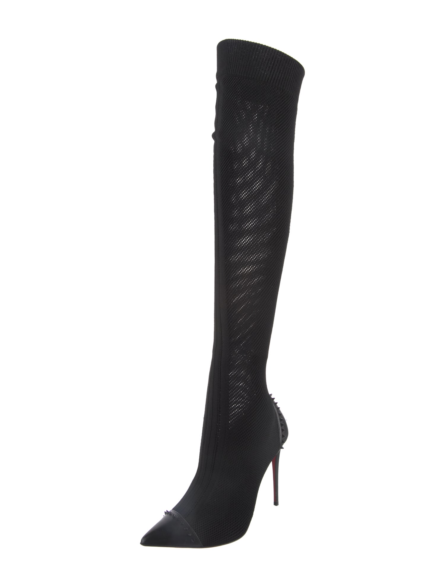 Christian Louboutin Spike Accents Studded Accents Sock Boots