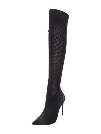 Christian Louboutin Spike Accents Studded Accents Sock Boots