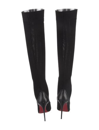Christian Louboutin Spike Accents Studded Accents Sock Boots