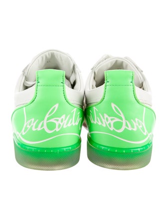 Christian Louboutin Spike Accents Leather Sneakers