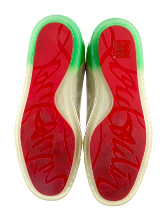 Christian Louboutin Spike Accents Leather Sneakers
