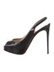 Christian Louboutin Patent Leather Slingback Pumps