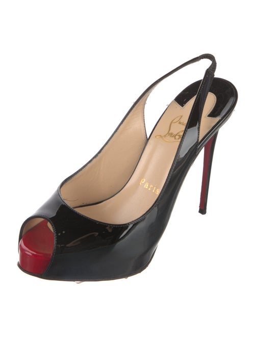 Christian Louboutin Patent Leather Slingback Pumps