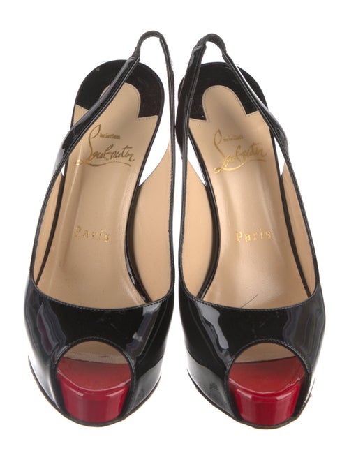 Christian Louboutin Patent Leather Slingback Pumps