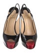 Christian Louboutin Patent Leather Slingback Pumps