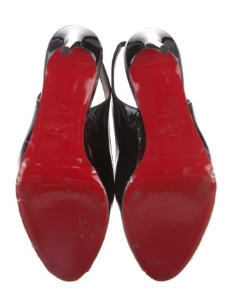Christian Louboutin Patent Leather Slingback Pumps