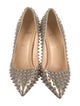 Christian Louboutin Spike Accents Leather Pumps