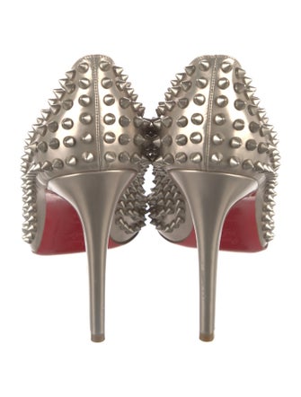 Christian Louboutin Spike Accents Leather Pumps
