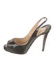 Christian Louboutin Suede Slingback Pumps
