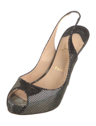 Christian Louboutin Suede Slingback Pumps
