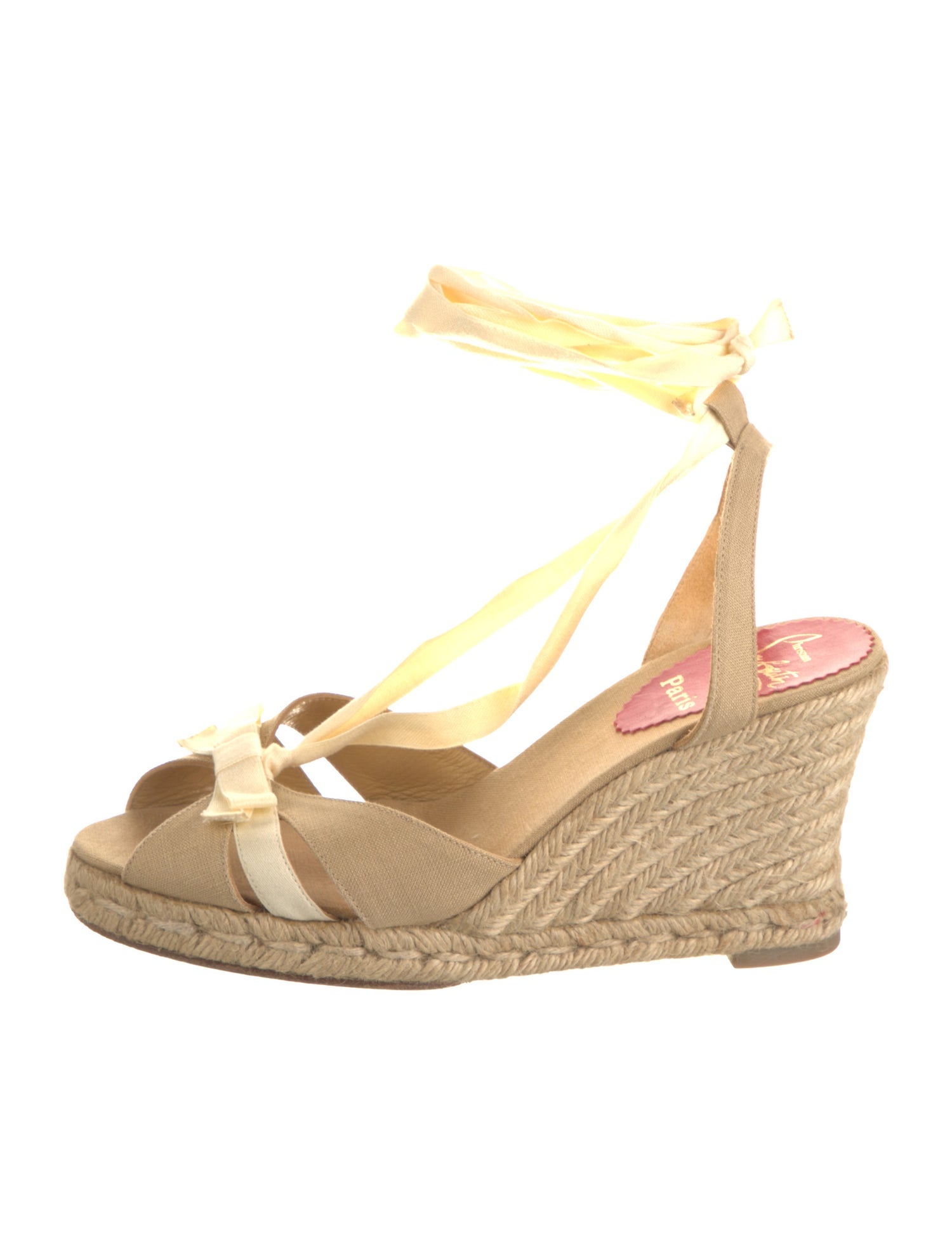 Christian Louboutin Canvas Colorblock Pattern Slingback Pumps w/ Tags