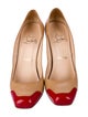 Christian Louboutin Leather Colorblock Pattern Pumps