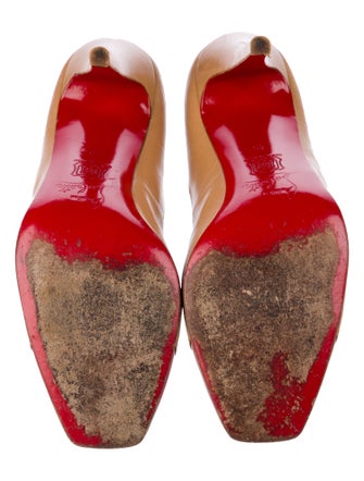 Christian Louboutin Leather Colorblock Pattern Pumps